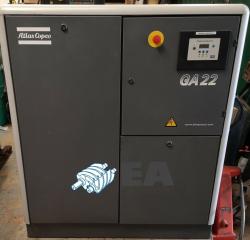 Atlas Copco GA22 Industrial Screw Compressor 127CFM 7.5Bar Low Hours